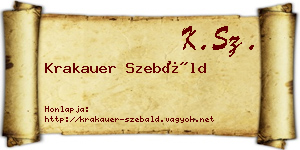 Krakauer Szebáld névjegykártya